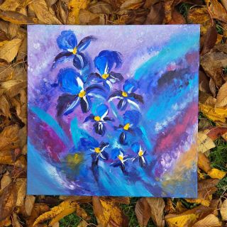 Květy na podzim...alespoň na plátně 😉